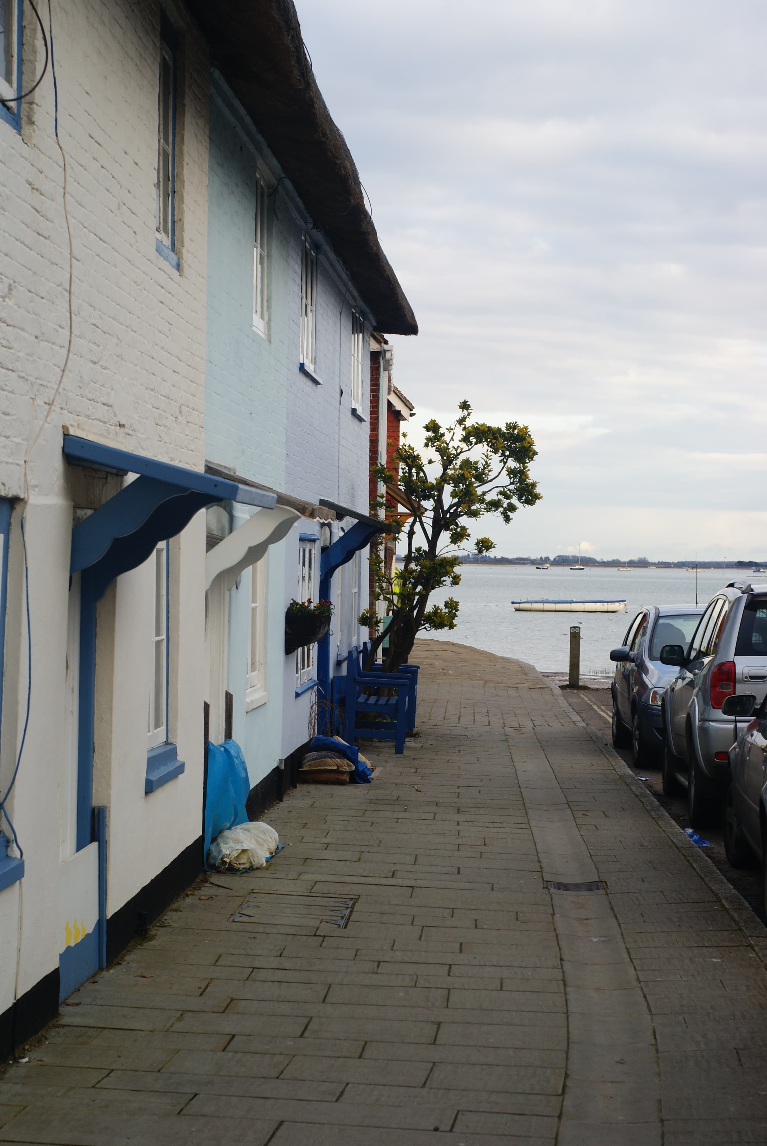 Cottages in Langstone High Street, the waterside village south of Havant